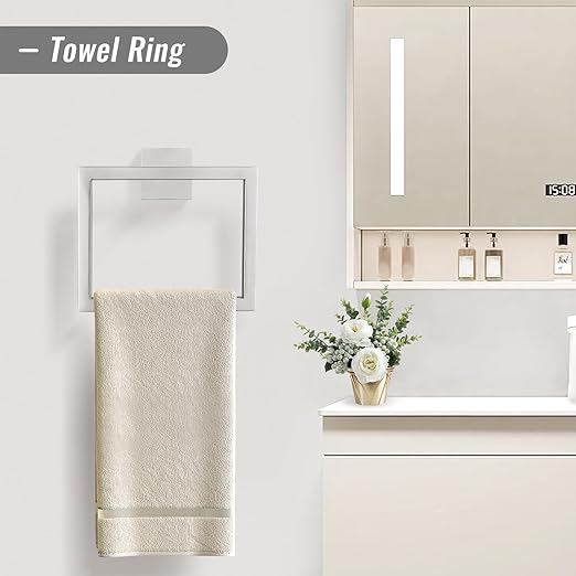 YACVCL Towel Bar Set, 10 Pieces Bathroom Hardware Set Brushed Nickel Bathroom Accessories, SUS304 Stainless Steel Towel Racks Holder Set Wall Mounted 23.6 Inch