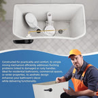 iFealClear Universal Metal Toilet Handle Replacement Kit, Front Mount Toilet Tank Flush Lever Handle with Stainless Steel Chain, Toilet Trip Lever Fits Most Toilets, Easy to Install, Matte Black