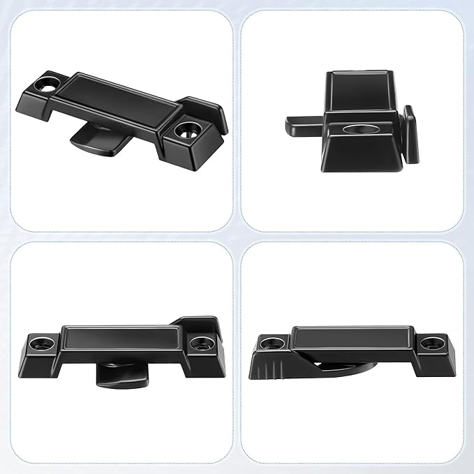 Saillong Replacement Sash Lock Compatible with Prime-line F 2590 for Vertical & Horizontal Sliding Windows, 2-1/4” Mounting Hole Centers, Broken Sash Locks for Additional Home Security(Black,3 Pack)