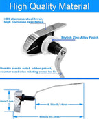 Universal Side Mount Toilet Handle Fit for Kohler 87115-CP, Left Toilet Flusher Replacement Kit Compatible with Kohler/TOTO Toilet Tank, Polish Chrome, 1-Pack