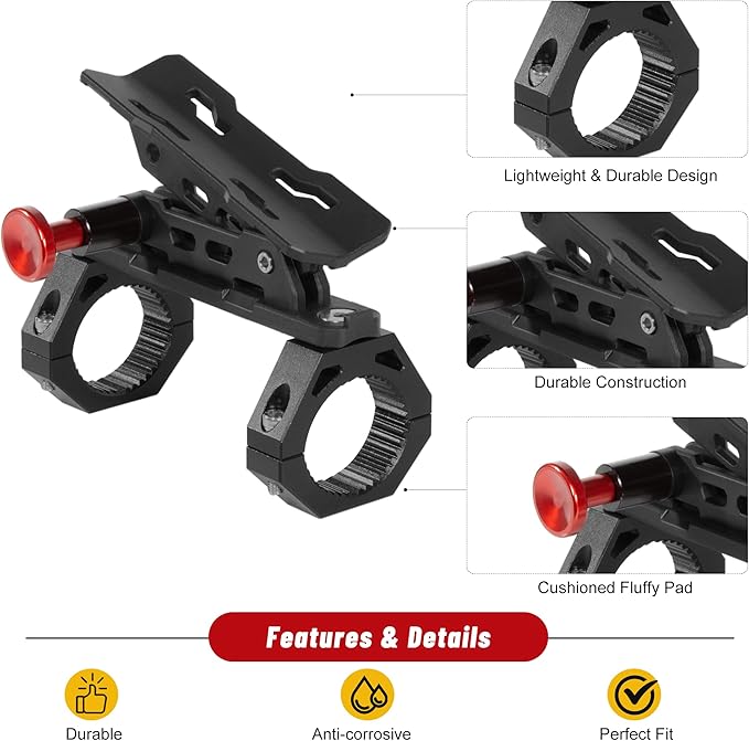 UTV Fire Extinguisher with Mount Kit- Quick Release Roll Bar Fire Extinguisher Bracket Holder for Any Vehicle with 1.75"-2" Roll Bar, Compatible with Polaris RZR/Can Am X3/Jeep Wrangler