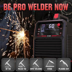 YESWELDER CT-520 Tig Welder & Plasma Cutter, 5-In-1 CUT/HF TIG/Pulse TIG/Spot Welding/Stick, 200A TIG and Stick & 50A Plasma Cutting, 110/220V Dual Voltage Multifunctional Welding Machine