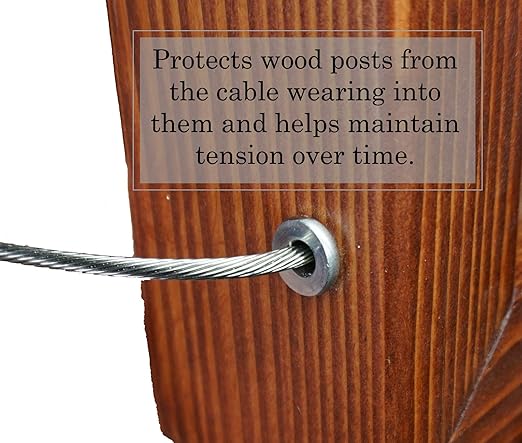 Cable Railing Stainless Steel Protector Sleeves for Wood and Composite Posts for 1/8", 5/32" or 3/16" Cables (Lot of 500)