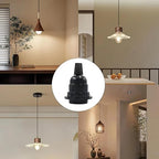 8Pcs E26 E27 Bakelite Black Medium Base Light Socket, Keyless DIY Vintage Style Edison Lamp Holder, Retro Replacement Cover Pendant Lamp Holder for Bulbs and Lampshades