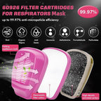 10 Pairs 60926 Filters, Respirator Filter 60926 Cartridges Against Organic Vapor, Acid Gases, Ammonia Methylamine, Formaldehyde Used in 6200 6502 6800 Series Respirator Mask
