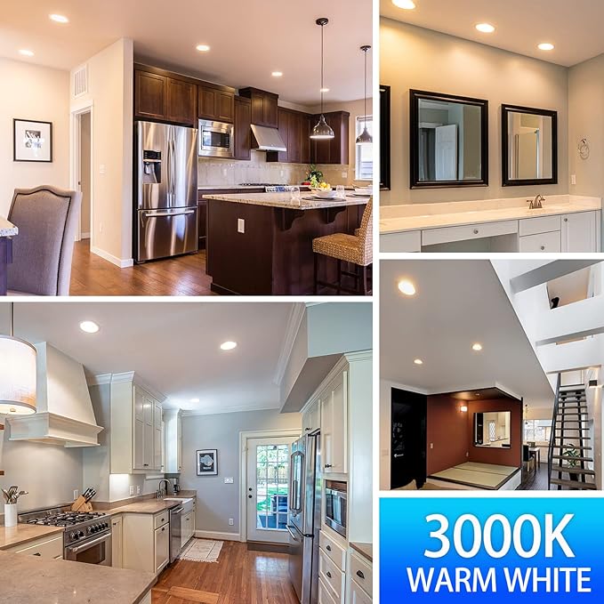 Energetic LED Recessed Light Bulbs BR30, 65W Equivalent, Dimmable, Warm White 3000K, Indoor Flood Lights for Recessed Cans, 6 Pack