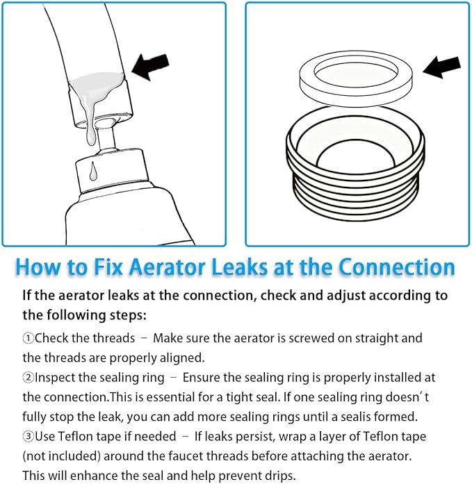 Faucet Aerator Faucet Sprayer Attachment, Kitchen Faucet Head Replacement with 4 Spray Modes, 360° Swivel Faucet Extender Anti-Splash Sink Sprayer Faucet Nozzle Head (Diamond, Black)