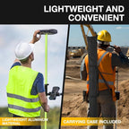 GPS Pole, 6.6FT Surveying Prism Pole, 2M Prism Pole for Land Surveying, Black