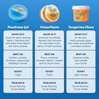 Scrub Daddy Sponges + Household Cleaning Supplies Bundle - PowerPaste Cleaning Putty, Tangerine Clean, PowErase Gel All Purpose Cleaner & Scrub Mommy (3 Pastes & 3 Sponges)