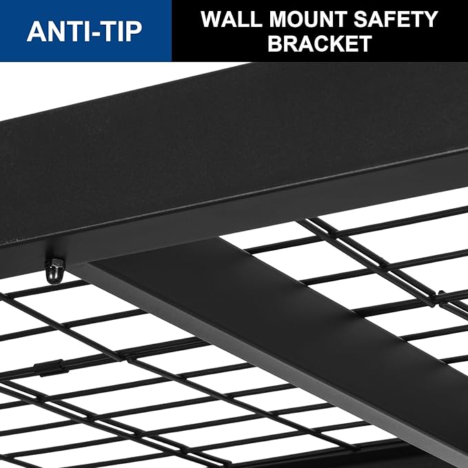 BILT HARD 72" W x 24" D Heavy Duty Garage Shelving, 72" H Storage Shelves, 5-Tier Industrial Metal Shelving Units with Adjustable Shelf, Steel Wire Utility Storage Shelves, 8000 LBS