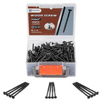 Deck Screws 3 Inch, 300PCS Exterior Wood Screws, #10 x 3 Fence Construction Screws, Torx Head, Rust Resistant Epoxy Coated, T25 Bits Included, Black