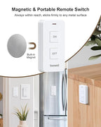 Remote Control Light Bulb Socket, 200FT Range Wireless Light Socket for Pull Chain Light Fixture, Remote Control Light Switch E26 E27 Lamp Socket, No Wiring Needed, FCC Listed