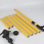 13.77-foot/4.2-meter multifunctional laser level pole with 3.93-foot/1.2-meter tripod and 1/4 or 5/8 threaded interface with swivel gimbal