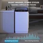 Zynkez 25Lbs Washer and 10Lbs Dryer Combo, Full Automatic Portable Laundry Set with 10 Wash Programs, 5 Dry Modes, Stainless Steel Tub, Compact for Apartments, Dorms, RVs