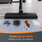 Giraffe Tools Grandstorm Retractable Vacuum Cleaner with 30 FT+ 1 FT Hose Wall Mounted, Wet Dry Vacuum Cleaner with 6 Nozzles for Car Detailing Normal Version, Grey （No Remote Control Funtion）