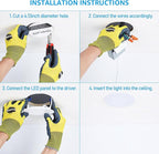 TORCHSTAR 4 Inch Slim LED Recessed Lighting with Junction Box, CRI90 Dimmable 9W Ultra-Thin Recessed Light, 3000K Warm White, 800LM Basic Series LED Downlight, ETL & ES & FCC, Pack of 6