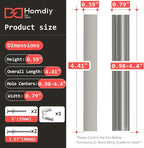 homdiy 25 Pack Adjustable Brushed Nickel Cabinet Pulls 1" to 4" (25-102mm) Adjustable Hole Distance Drawer Pulls