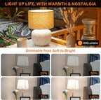 Kawaya E26 LED Edison Bulbs: 8W Equivalent 80W Dimmable LED Bulbs - Vintage ST58 4000k ‎Neutral White - 800 Lumens High Brightness Filament Bulbs with 90+ CRI - Clear Glass, 12 Pack