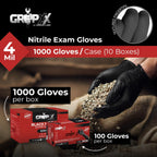 Black Nitrile Gloves Disposable Latex Free & Powder Free, 4 Mil Rubber Glove, Cleaning, Cooking, Mechanic(XS-XXL)