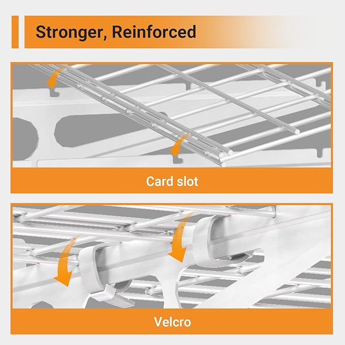 2x6 ft Garage Shelving, 2-Pack Wall-Mounted Shelves for Garage, Kitchen, Pantry Storage, 800 lbs Total Load Capacity Storage Wall Shelving, White