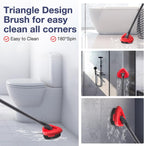 2 Pack 2-Tank Spin Mop Scrub Brush Head Replacement for O Ceda RinseClean 2-Tank System(Blue), Hard Bristle Scrubber Brush for Floor Cleaning Accessories (Not Fit for EasyWring 1-Tank)