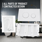 Wall Hung Toilet Tank with Dual Flush Plate,Compatible with TOTO YT930WH,Toilet Replacement Parts with Easy Installation,Toilet Flush Button with Water Saving,Durable Plastic Material,White