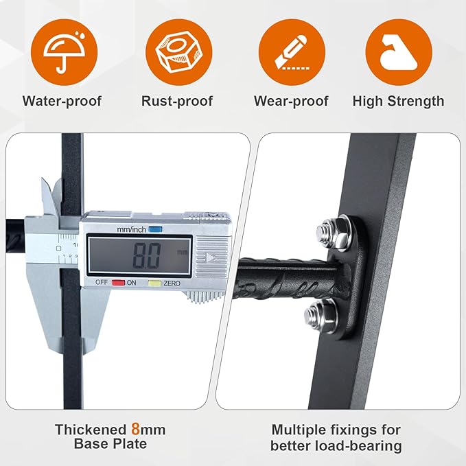 3-Rung Window Well Ladder Hooked, Heavy Duty Steel Egress Window Ladder, Basement Wall Mounted Ladder 34.2" Lx17.9 W, Black