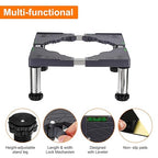 PATIKIL Mini Fridge Stand, 4 Strong Feet Laundry Stand Base Multi-Functional Adjustable Base Tray Anti-Vibration for Refrigerator Washing Machine Dryer Dishwasher AC, 7.5"-8.6" Height