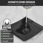 Nialnant 4 Pack Kitchen Dish Cloths,100% Cotton Dish Rags for Washing Dishes,Quick Drying Kitchen Towels,12x12 Inches,Black Plaid