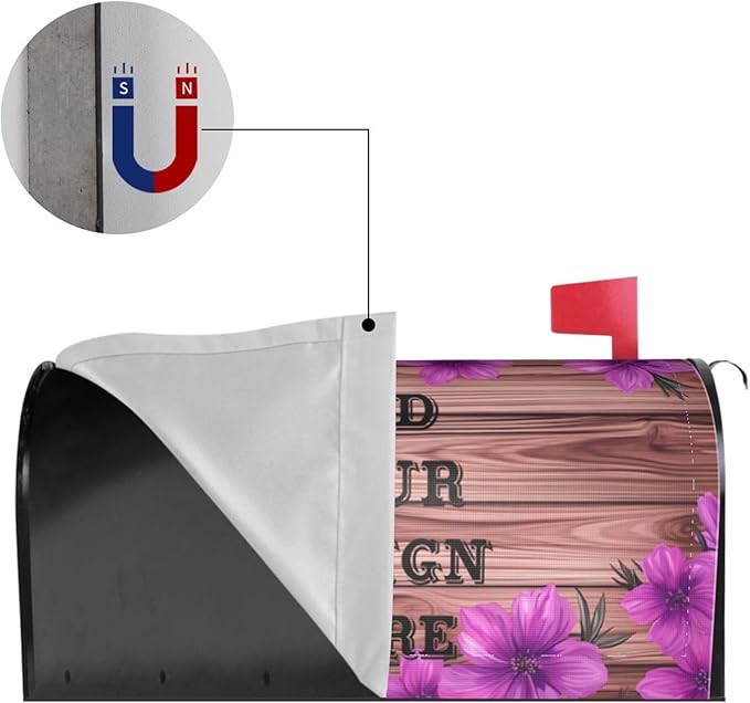 Custom Personalized Mailbox Covers Add Photo Picture Family Name House Address Text Magnetic Mail Cover for Home Garden Yard-7