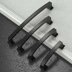 Asidrama 10 Pack 7 Inch(177mm) Hole Centers Kitchen Cabinet Handles, Matte Black Cabinet Pulls Kitchen Cabinet Hardware for Cupboard Drawer Pulls