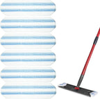 6 Pack Mop Replacement Pads for Ocedar H2prO Flat Mop System, Washable and Reusable Handle Pads Refills for Floor Cleaning