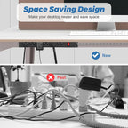 HEZI 20 Amp Power Strip with 5-20P/T- Plug, Heavy Duty High Amp Metal Surge Protector, Mountable Industrial Power Strip with 6AC Outlets(5-20R) and Circuit Breaker, 6FT 12AWG Extension Cord