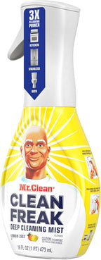 Mr. Clean Clean Freak Multi Surface Cleaning Spray, Deep Cleaning Mist Starter Kit and Refill Bundle, Lemon Zest Scent, 64 fl oz