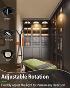 zouzai 2 Inch 5CCT Gimbal Black Led Recessed Lighting with Junction Box, 360°+90° Adjustable Led Recessed Lights, 2700K/3000K/3500K/4000K/5000K, 5W Eqv 50W, 550LM Brightness - ETL (Black, 6 Pack)