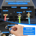 Propane Tankless Water Heater Outdoor,5.26GPM 20L Outdoor,Instant Hot Propane Gas Water Heater with Fahrenheit Digital Display,Multi-Protection