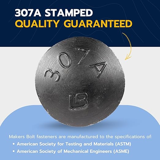 1/2 in. x 3 in. Black Carriage Bolt Kit Includes 12 Bolts, 12 Washers, and 12 Nuts, Ceramic Black Ruspert Coated for Exterior Use - 2X Rust Resistance of Galvanized by Makers Bolt