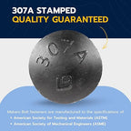 1/2 in. x 10 in. Black Carriage Bolt Kit Includes 12 Bolts, 12 Washers, and 12 Nuts, Ceramic Black Ruspert Coated for Exterior Use - 2X Rust Resistance of Galvanized by Makers Bolt