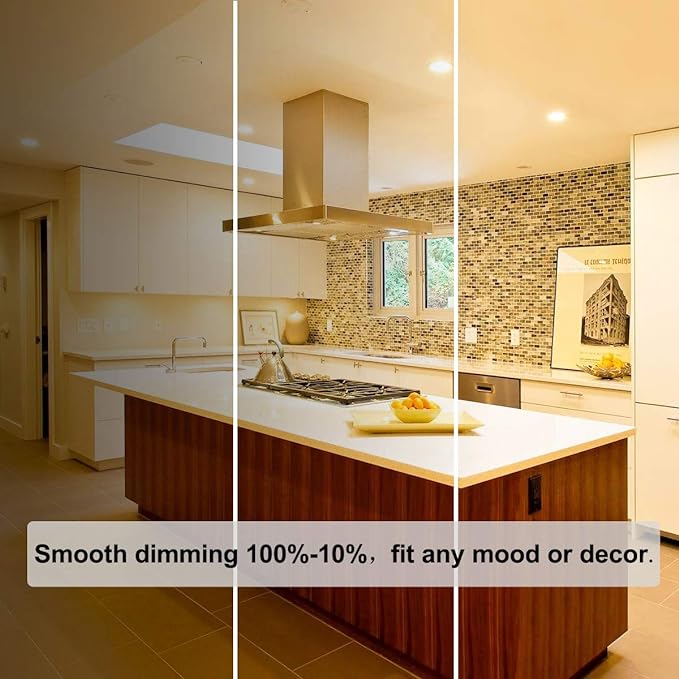 Vinaco PAR16 Halogen Bulb 60 Watt, 6 Pack High Output 480LM Flood, Warm White 2800K, Dimmable with E26 Base, Long Neck for Ceiling Light