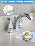 RP25513 Faucet Stem Repair Kit 2-Pack, with RP24096 Cartridge & RP4993 Seats Springs, for Delta 2-Handle Tub Shower Sink Faucet Replacement