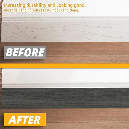 GSCIT Club Dark Walnut Wallpaper, 2.4 inch X 50ft Self Adhesive Wood Grain Repair Tape Dark Walnut Repair Patch for Tables, Chairs, Baseboards, Doors, Windows, Floors, Handicraft DIY.