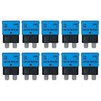 Auto Reset ATC/ATO 15 Amp Circuit Breaker Fuse for Automotive Marine RV Car Truck Audio Battery Protection Automatic Reset | Low Profile (15A, 10 Pack)