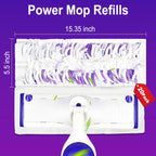 20 Count Power Mop Pads Refills for Swiffer Power Mop Pads,Compatible with Swiffer Power Mop Refills Replacement Disposable Power Mopping Pads Refills for Multi-Surface Floor Cleaning