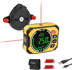 PREXISO 3-in-1 Multi Surface Laser Level with Digital Angle Gauge Magnetic, Rechargeable Digital Level with Wall Mount Base, 0-90° & 0-180°, Angle Finder Cross Line for Woodwork, Saw, Hanging Frames