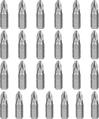 HPHOPE PZ2 Screwdriver Bit Set, Pozi Bits PZ2 1/4" Hexagon Bit (Length: 1", 25 Pack)