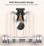 Surge Protector Outlet Extender, 6 Outlet Extender with 4 USB Charging Ports (2 USB C), 3 Sided Multi Plug Wall Adapter for Home, Office, Travel-2 Pack,Black