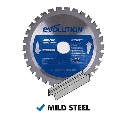 Evolution Power Tools 5-3/8BLADEST Steel Cutting Saw Blade, 5-3/8-Inch x 30-Tooth