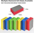 7pcs Diamond Hand Polishing Pads for Ceramic Tile Glass Grinding,Sanding Blocks Polishing 60#,100#,200#,400#,800#,1500#,3000#