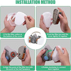 Reusable Respirators Half Facepiece Cover - ANUNU Paint Respirator with Filters Against Dust Organic Vapors Gas Sawdust For Paint Epoxy Resin Welding Chemical Woodworking