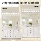 Brushed Nickel Bathroom Vanity Light for Giant Mirror, 10 Light Brushed Nickel Vanity Lights, 65 inch Wall Lamps for Bedroom for Mirrors with Milky White Frosted Glass Shades, E26